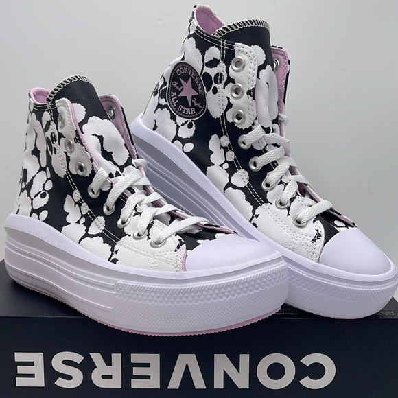 Converse WMNS CTAS MOVE HI
WHITE/BLACK/LT ARCTIC PINK A01361C Platforms Sneakers - Picture 5 of 16